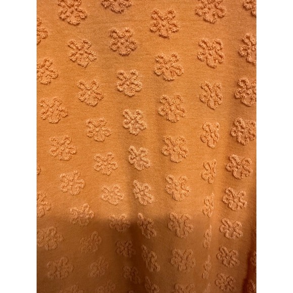 Hanna Andersson Jacquard Embroidered Floral Kids Long Sleeve Orange 160 (14-16) - Picture 4 of 5